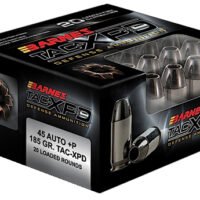 Barnes Bullets 21555 TAC-XPD Defense Handgun 45ACP +P 185gr 20 Per Box/10 Case
