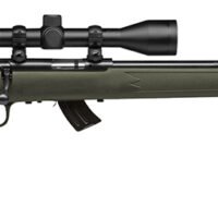 Savage Arms 26721 Mark II FXP Full Size 22 LR 5+1 21" Matte Black Sporter Barrel, Matte Black Drilled & Tapped Carbon Steel Receiver, Olive Green Fixed Synthetic Stock, 3-9x40mm Duplex Scope, Right Ha