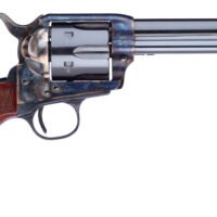 Taylors & Company 556208DE Short Stroke Gunfighter  45 Colt (LC) 6rd 5.50" Blued Cylinder & Barrel Color Case Hardened Steel Frame Checkered Walnut Army Size Grip (Taylor Tuned)