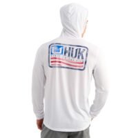 Huk Drift Long Sleeve Hoodie White 2XL