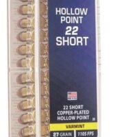 CCI Short Hollow Point Rimfire Ammunition .22 Short 27 gr CPHP 1105 fps 100/ct