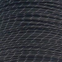 Mero 550 Paracord - 100' 550 lb Black 3 Reflctive Trac