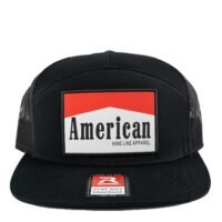 Nine Line American 7-Panel Richardson Trucker Hat Black