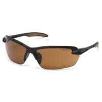 Pyramex Spokane Shooting Glasses Black with Sandstone Bronze Lens