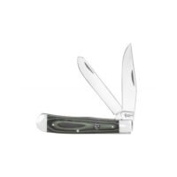 ABKT Cattleman Trapper Cowhand Knife 2 Blades Green
