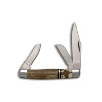 ABKT Roper Stockman Laredo Knife 3 Blades Stag/Wood