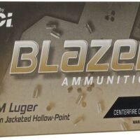 CCI 9MM LUGER 115GR BLAZER BRASS JHP 50 RD/BX 10 BX/CS