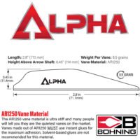 Bohning Alpha Vanes Blue 100 pk.