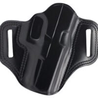 Galco CM228B Combat Master OWB Black Leather Belt Slide Compatible w/Glock 20/21/37, Belt 1.75" Wide Right Hand