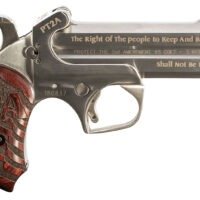 Bond Arms PT2A Protect the 2nd Amendment Derringer Single 45 Colt (LC)/410 Gauge 2rd 4.25" Engraved Barrel, Stainless Steel Finish, Blade Front/Fixed Rear Sights, Extended Engraved Rosewood Grip, Man