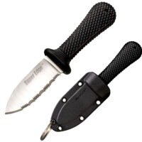 Cold Steel 42SS Super Edge 2" Fixed Part Serrated Japanese AUS-8A SS Blade/ Black Kray-Ex Handle Includes Sheath