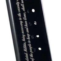 Mec-Gar MGCG45082A 1911 Government 8rd 45 ACP, Blued w/2nd Amendment Engraving Carbon Steel