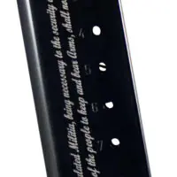Mec-Gar MGCG45082A 1911 Government 8rd 45 ACP, Blued w/2nd Amendment Engraving Carbon Steel
