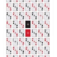 Birchwood Casey 37028 EZE-Scorer  Playing Cards Paper Hanging 23" x 35" Black/Red 100 Per Pkg