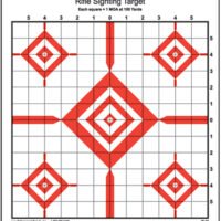 Action Target SI13100 Sighting Advanced Rifle Diamond Paper 100 yds Rifle 14" x 15" Red/White 100 Per Box