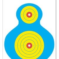 Action Target PRWB1100 High Visibility  Silhouette Paper 19" x 25" Blue/Yellow 100 Per Box