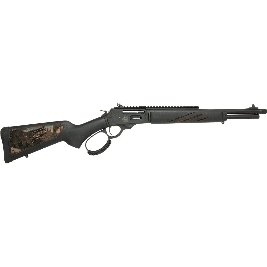 Rossi R95 Black Bear Edition Lever Action Rifle 30-30 Win. 16.5 in Triple Black w/Engraved Stk 5rd - Image 3