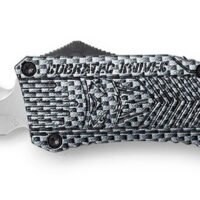 CobraTec Knives LCFCTK1LDAGNS CTK-1 Large 3.75" OTF Dagger Plain D2 Steel Blade/Carbon Fiber Aluminum Handle Features Glass Breaker Includes Pocket Clip