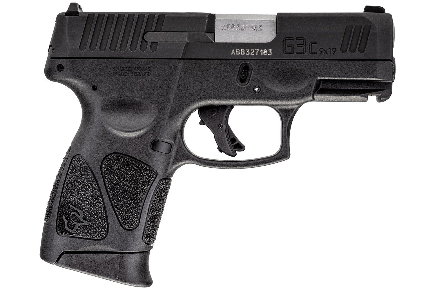 Taurus 1G3C9312X12 G3C Compact Frame 9mm Luger 12+1 3.26" Matte Stainless Steel Barrel, Matte Black Tenifer Serrated Steel Slide, Black Polymer Frame w/Picatinny Rail, Black Polymer Grip, Right Hand