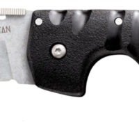 Cold Steel CS21ST Spartan 4.50" Folding Plain Stone Washed Japanese AUS-10A SS Blade/Black Griv-Ex w/Steel Liners Handle Includes Pocket Clip