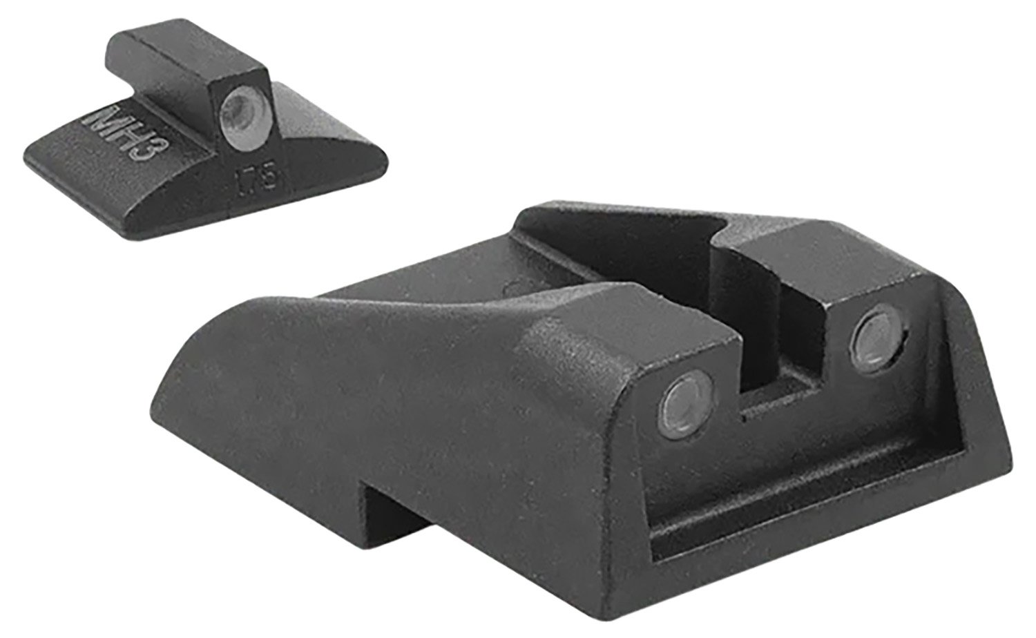 Meprolight USA 195933101 Tru-Dot Green Tritium White Outline Front Sight-Green Tritium White Outline Rear Sight IWI Jericho 941/Baby Eagle
