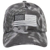 Outdoor Cap 120159-3-3 USA Flag  Kryptek Raid Hook & Loop OSFA Unstructured