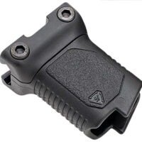 Strike Industries ARCMAGRAILSBK Angled Vertical Grip Short Black Polymer with Cable Management Storage for Picatinny Rail
