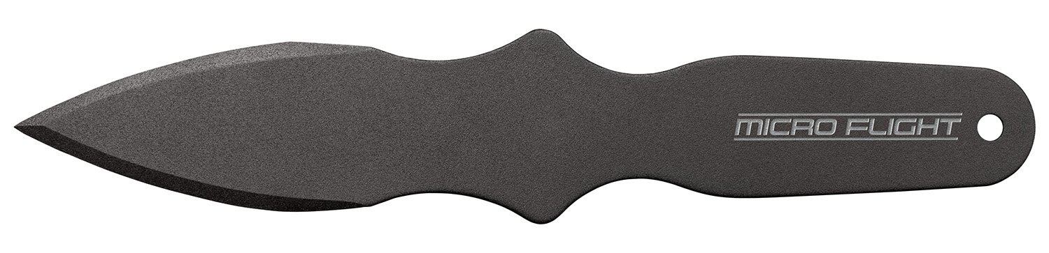 Cold Steel CS80STMB Micro Flight Thrower Fixed Plain Spear Point Black 550C Steel Blade/Handle