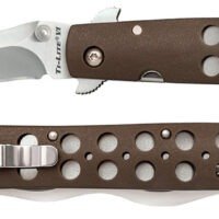 Cold Steel CS-26SXK6 Ti-Lite 6" Folding Plain Kris AUS 10A Steel Blade/ Black Griv-Ex Handle