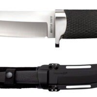 Cold Steel CS-35AB San Mai Master 6" Fixed Tanto Plain Satin VG-10 San Mai Blade/Black Textured/Oval Kray-Ex Handle Includes Sheath