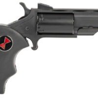 North American Arms BWMCRK Black Widow 22 WMR 5 Shot 2" Matte Black Heavy Vent Rib Barrel, Matte Black Cerakote Stainless Steel Frame, Black Cylinder, Black Finger Grooved Rubber Grip, Exposed Hammer