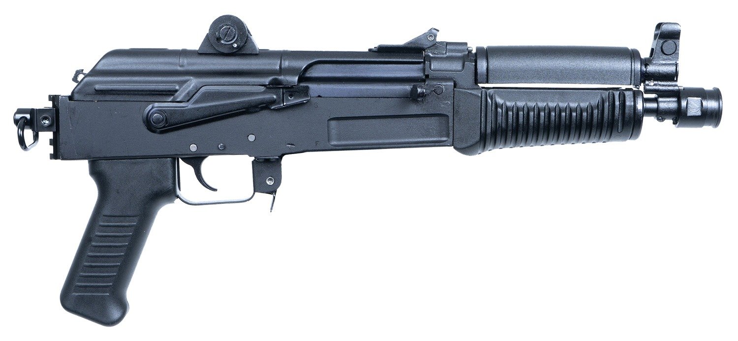Arsenal SAM7K44 SAM7K 7.62x39mm 5+1 8.50" Black Steel Threaded Barrel, Black Aluminum Forged & Milled Receiver, Black Polymer Grips