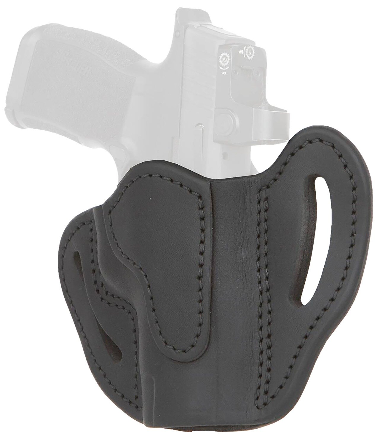 1791 Gunleather ORBHCMAXSBLR BHC MAX Optic Ready OWB Compact Stealth Black Leather Belt Slide Compatible w/Sig P365 XL/Glock 48 Right Hand