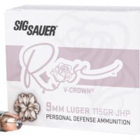 Sig Sauer E9MMA1ROSE20 Rose  9mm Luger 115gr V-Crown Jacketed Hollow Point 20 Per Box/10 Case