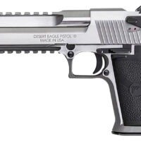 Magnum Research DE357SRMB Desert Eagle Mark XIX 357 Mag 9+1 6" Stainless Steel Barrel, Stainless Steel Serrated Slide, Stainless Steel Frame w/Beavertail & Picatinny Rail, Weaver Top Mount