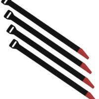 Magpul MAG1442BLK DAKA Gear Straps Black/Red 12" Long 4 Pack