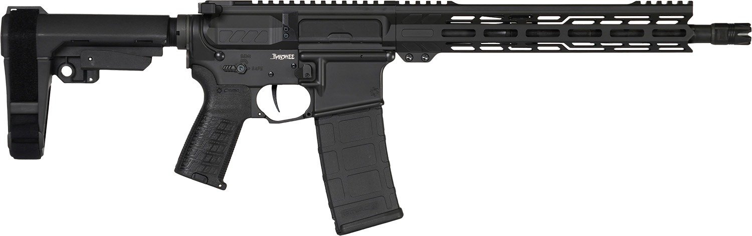 CMMG 30AB20FAB Banshee MK4 300 Blackout 30+1 12.50" Black Nitride Medium Taper Threaded Barrel, EML 7" M-LOK Handguards, Black Armor Cerakote Aluminum Picatinny Rail Receiver, CMMG Zeroed Grips