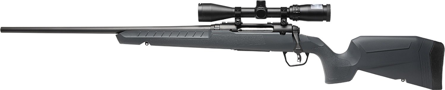 Savage Arms 32205 Axis 2 XP Combo Full Size 22-250 Rem 4+1 22" Black Sporter Barrel, Black Carbon Steel Receiver Drilled & Tapped, Gray Fixed Synthetic Stock, Weaver 3-9x40mm Scope, Left Hand