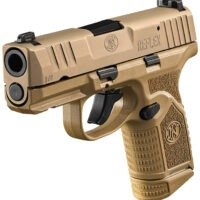 FN 66101421 Reflex 9mm Luger 10+1 3.30" Micro-Compact Frame Flat Dark Earth PVD Serrated Steel Slide w/Picatinny Rail Stippled Grip Ambidextrous