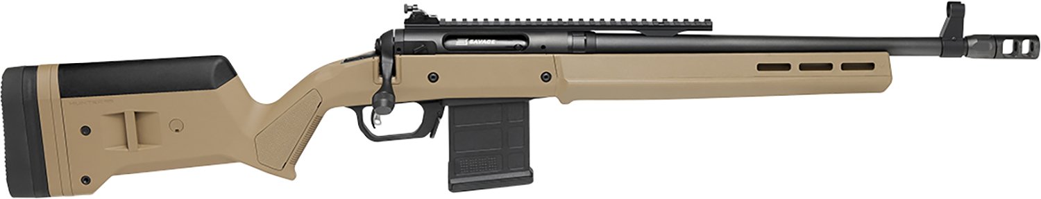Savage Arms 58190 110 Scout Full Size 300 Blackout 10+1 16.50" Flat Dark Earth Threaded Barrel, Picatinny Rail Carbon Steel Receiver, Magpul Hunter Synthetic Stock