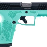Taurus 1-GX2931C-10 GX2 9mm Luger 10+1 3.37" Matte Stainless Steel Barrel, Matte Black Serrated Stainless Steel Slide, Cyan Polymer Frame w/Picatinny Rail, Polymer Grip