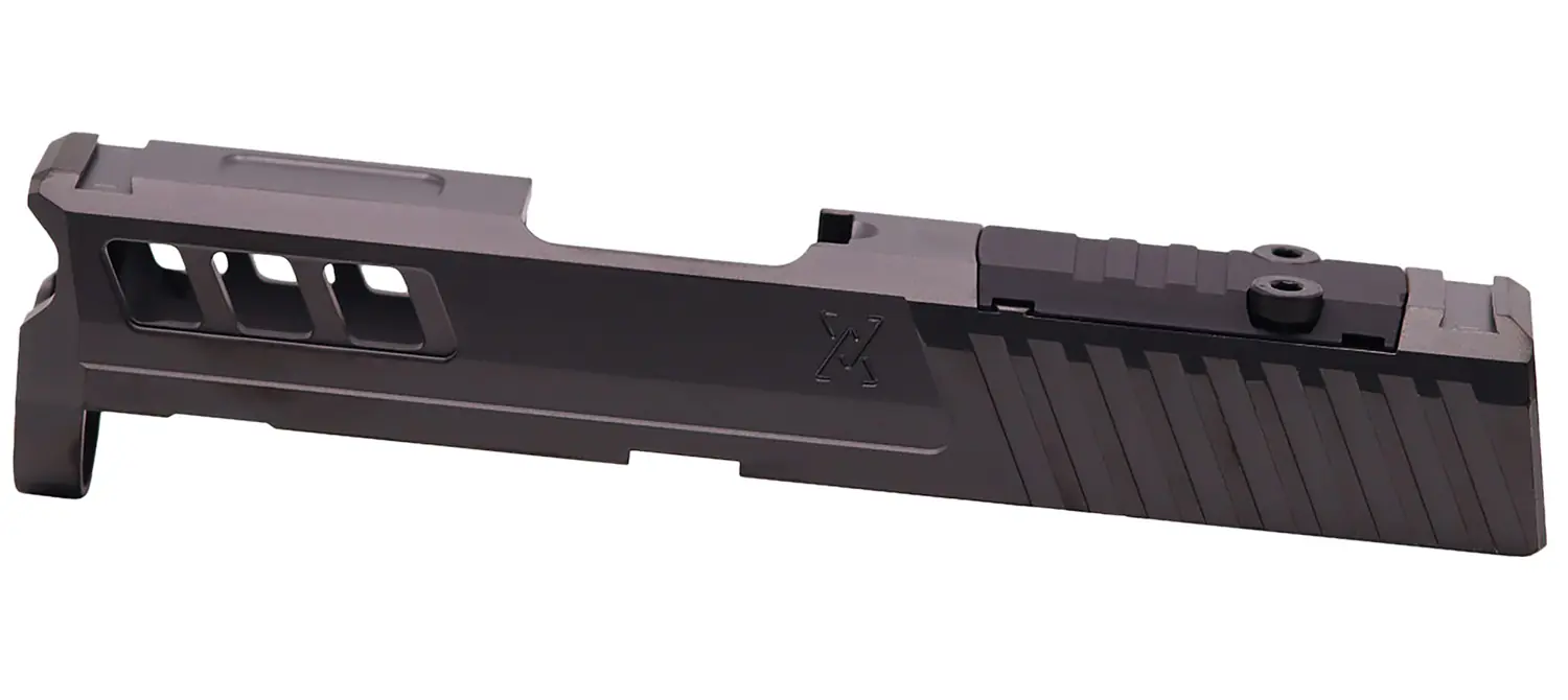 True Precision Inc TPSHCSBCRMS Axiom Optic Cut Slide Fits Springfield Hellcat Black DLC Anodized 416R Stainless Steel