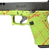 Great Lakes Firearms GL19SZOM Striker Compact Frame 9mm Luger 15+1 4" Black Nitride Steel Barrel, Black Cerakote Serrated w/Slide Cuts Steel Slide, Zombie Cerakote Polymer Frame & Grip, Ambidextrous