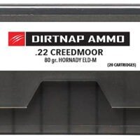 Fierce Firearms DNP22CM80GRELDM Dirtnap  22Creedmoor 80gr Extremely Low Drag-Match 20 Per Box/10 Case