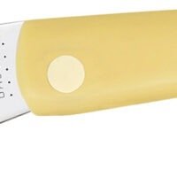 Case 00038 Sod Buster  Folding Skinner Plain Tumble Polish Carbon Steel Blade/Smooth Yellow Synthetic Handle