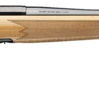 Browning 036080229 X-Bolt 2 Medallion 300 Win Mag 3+1 26" Blue Polished Threaded Barrel & Drilled & Tapped Carbon Steel Receiver, Fixed Gloss AAAA Maple Wood Stock, Radial Muzzle Brake