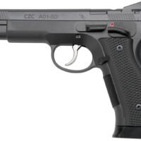 Cz Custom Shop 96333 A01-SD  9mm Luger 19+1 5" Match Grade Bull Barrel, Black Optic Cut/Serrated Steel Slide, Black Polycoat Steel Frame w/Beavertail, Black G10 Grip, Short Dustcover