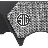 Sig Sauer Knives VA9BB Validus  3.78" Folding Drop Point Plain Black PVD M390 Steel Blade, 4.76" Black Textured G10 Handle