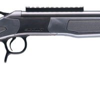 CVA CR4442 Scout 45-70 Gov 1rd 22" Blued Threaded Barrel, Blued Picatinny Rail Receiver, Stealth Gray Fixed Synthetic Stock
