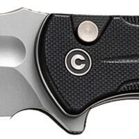 Civivi Knives C23053-3 Incindie  3.48" Folding Spear Point Plain Stonewashed 14C28N Steel Blade, Black Textured G10 Handle